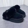 Chaussons d'hiver pour femme avec doublure en polaire –  Semelle épaisse