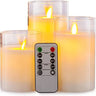 Glowelle - Bougie LED avec effet de flamme réaliste, télécommande et variateur d'intensité