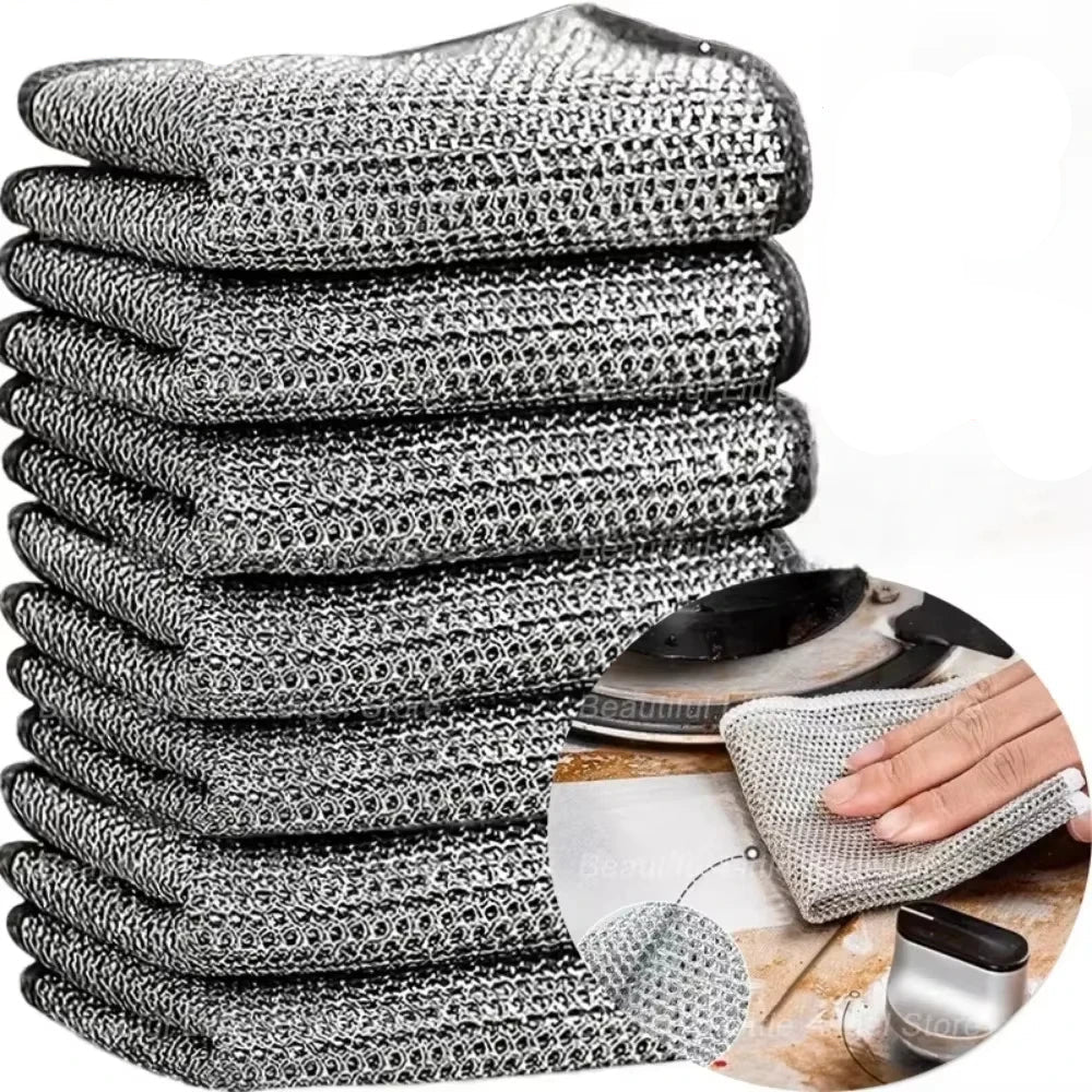ScrubMaster - Éponge multifonctionnelle en fil d'acier, réutilisable<tamp>et efficace</tamp>