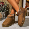 Frostea - Bottines en daim à enfiler pour femmes : confortables et élégantes pour les jours de froid