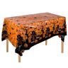 Nappe d'Halloween avec citrouille et toile d'araignée – Nappe en plastique pour table de fête et décoration d'intérieur 220 x 130 cm