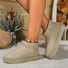 Frostea - Bottines en daim à enfiler pour femmes : confortables et élégantes pour les jours de froid