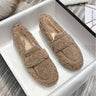 Mocassins de luxe pour femme en peluche imitant la laine d'agneau – Semelle en caoutchouc antidérapante et confort ultime
