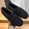 Mocassins de luxe pour femme en peluche imitant la laine d'agneau – Semelle en caoutchouc antidérapante et confort ultime