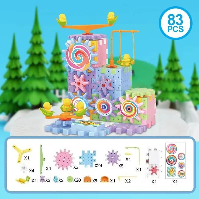 Maquette de construction électrique – Puzzle 3D avec engrenages pour enfants