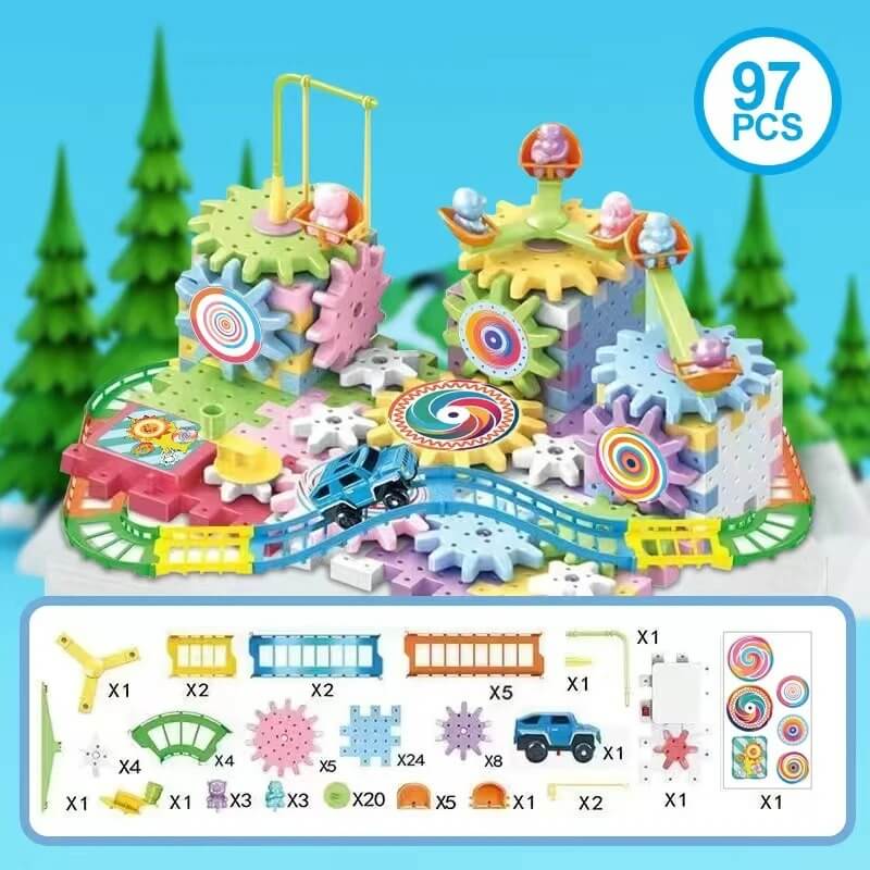 Maquette de construction électrique – Puzzle 3D avec engrenages pour enfants