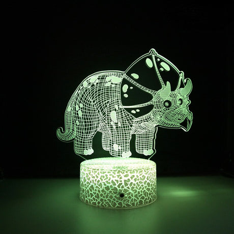 3D LED-lampe Dinosaur