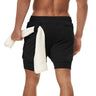 Short de sport avec slip intégré pour homme