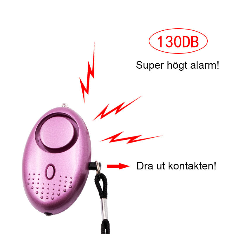 Petite alarme anti-agression 130 dB, 60 min